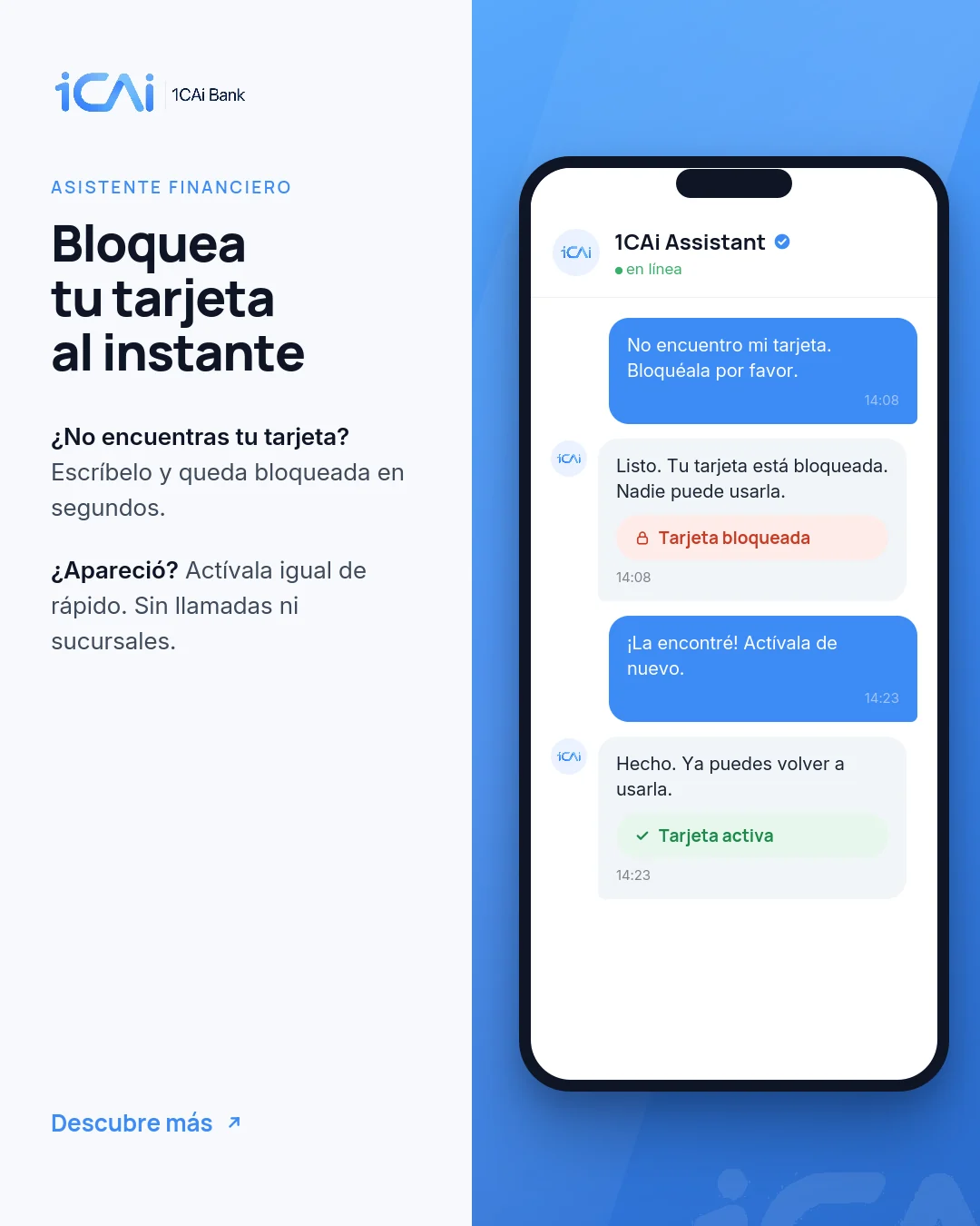 Bloquea tu tarjeta al instante